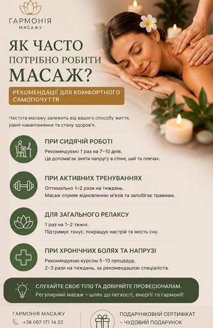 Як часто потрібно робити масаж? Рекомендації для комфортного самопочуття